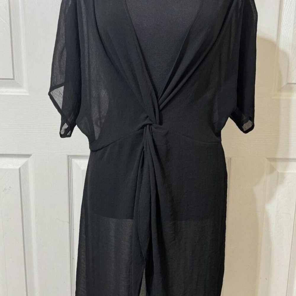 NWT Young at Heart Los Angeles Sheer Knob Dress Size S.